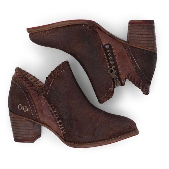 Bed Stu Carla Eggplant Heeled Leather Ankle Bootie - Picture 5 of 7